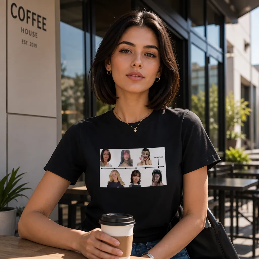 Model wearing Gooner Timeline Lore Graphic Tee T-Shirts in White