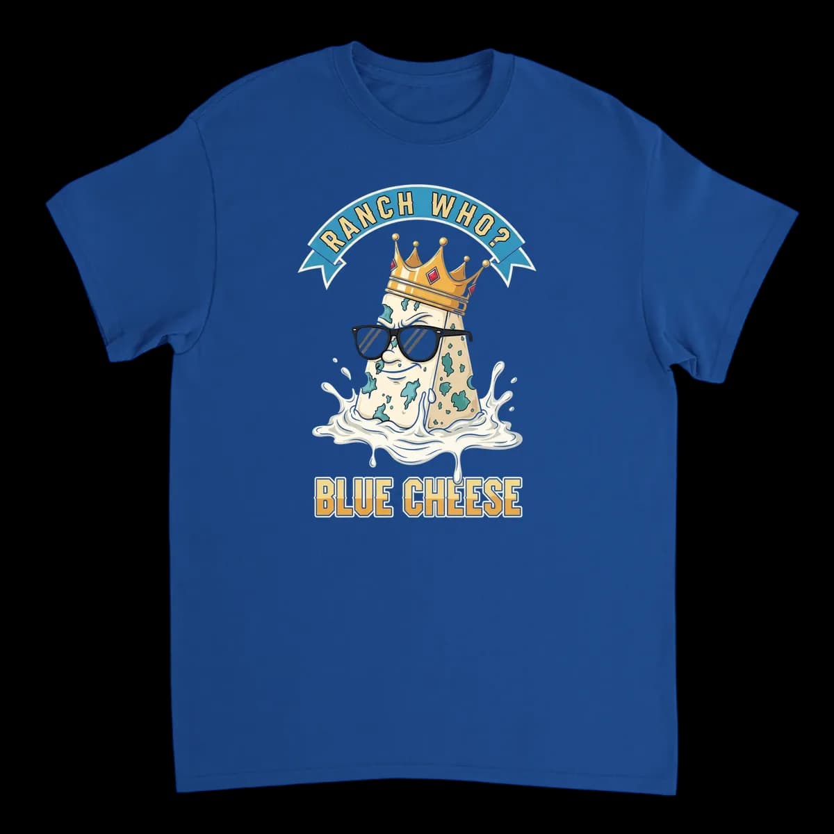 Blue Cheese Drip Graphic Tee - White T-Shirts (ZeitZwag Streetwear)