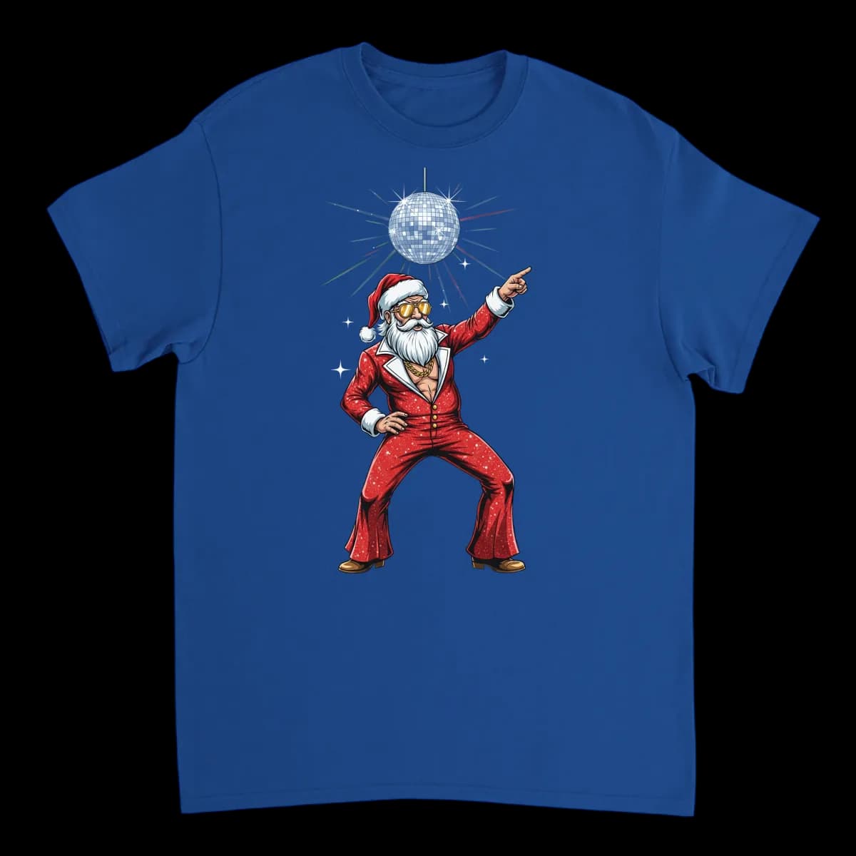 Disco Santa Claus Meme Graphic T-Shirt - White T-Shirts (ZeitZwag Streetwear)