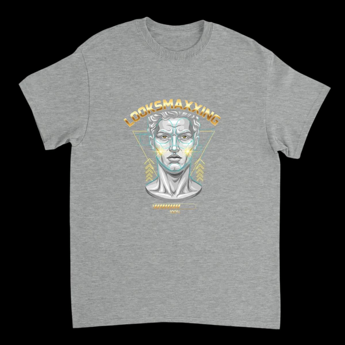 Looksmaxxing Vibe Graphic T-Shirt - White T-Shirts (ZeitZwag Streetwear)