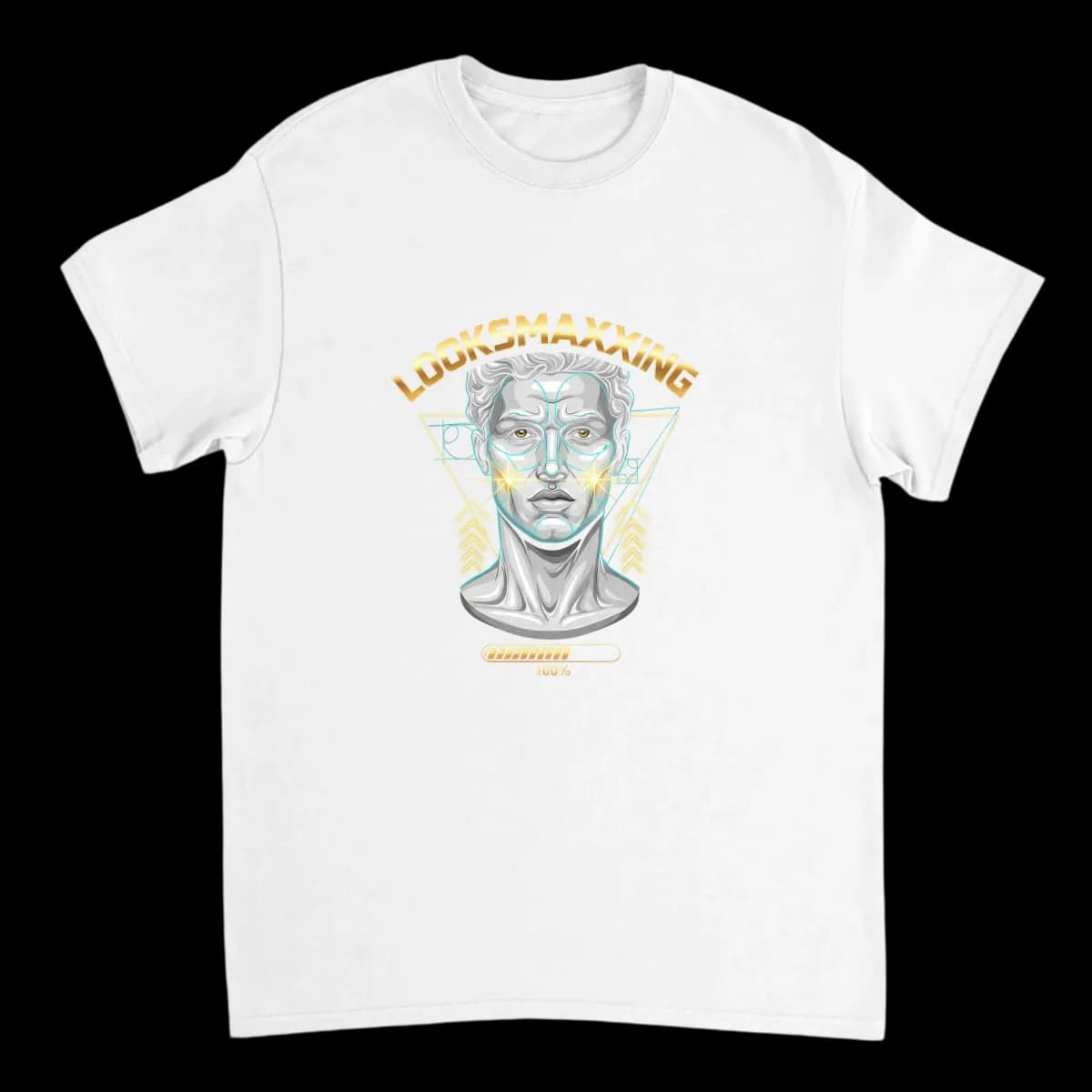 Looksmaxxing Vibe Graphic T-Shirt T-Shirts - White
