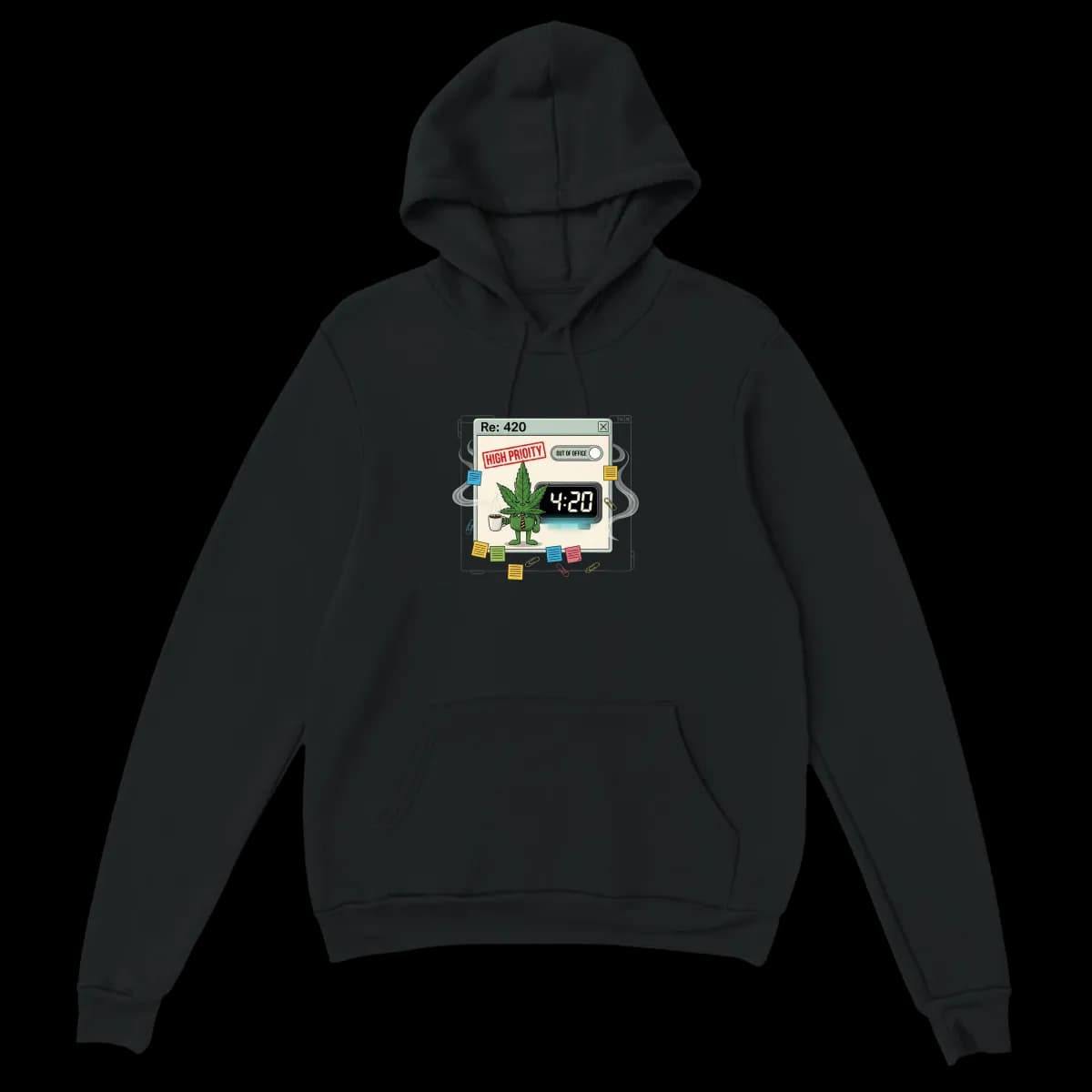 420 High Priority Corporate Hoodie - White Hoodies (ZeitZwag Streetwear)