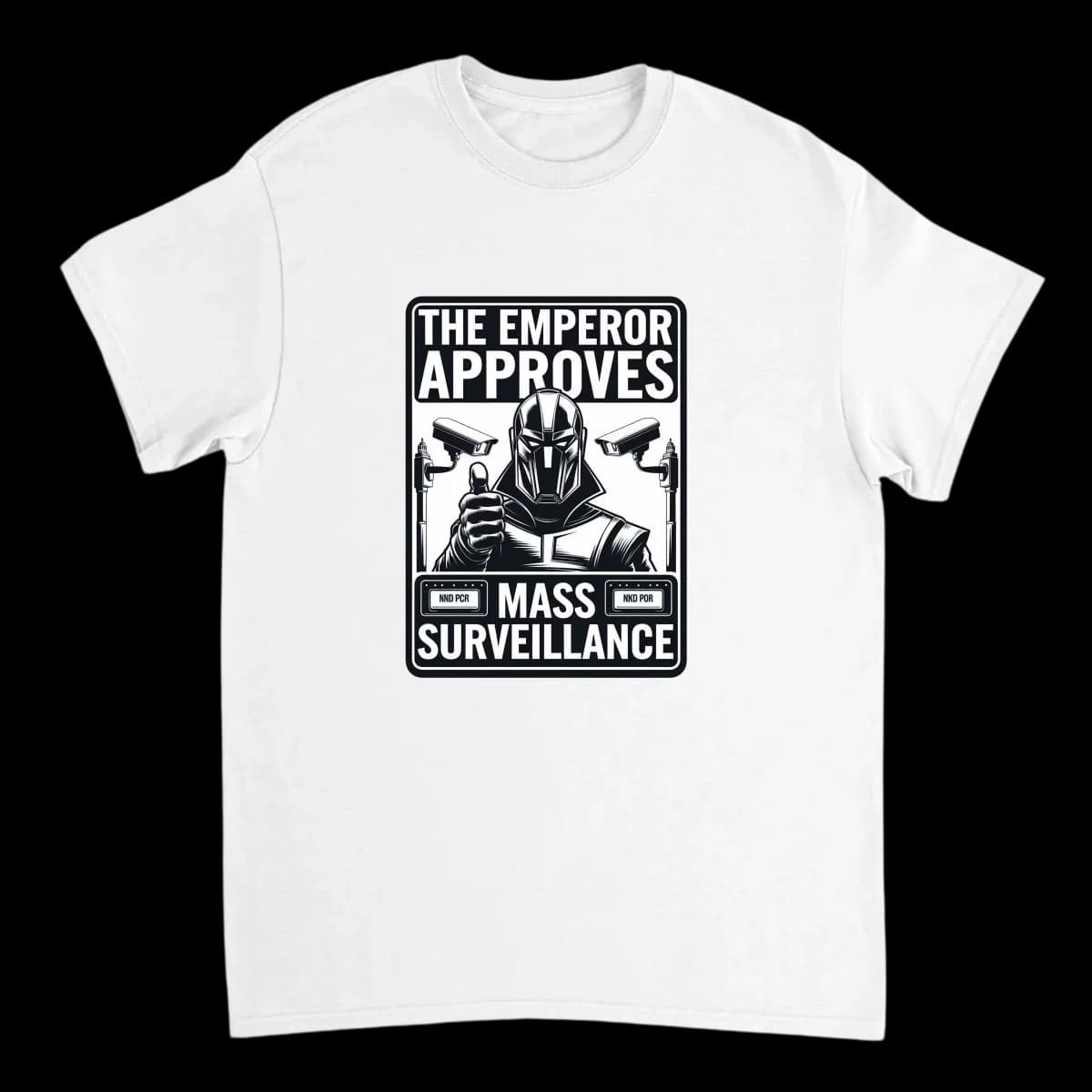 The Emperor Approves Flock Graphic Tee T-Shirts - White